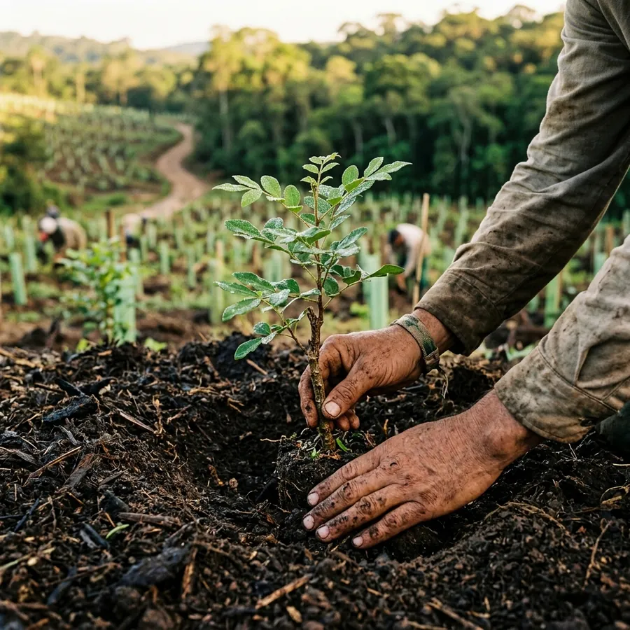 Plantio de mudas — a origem de projetos de restauração